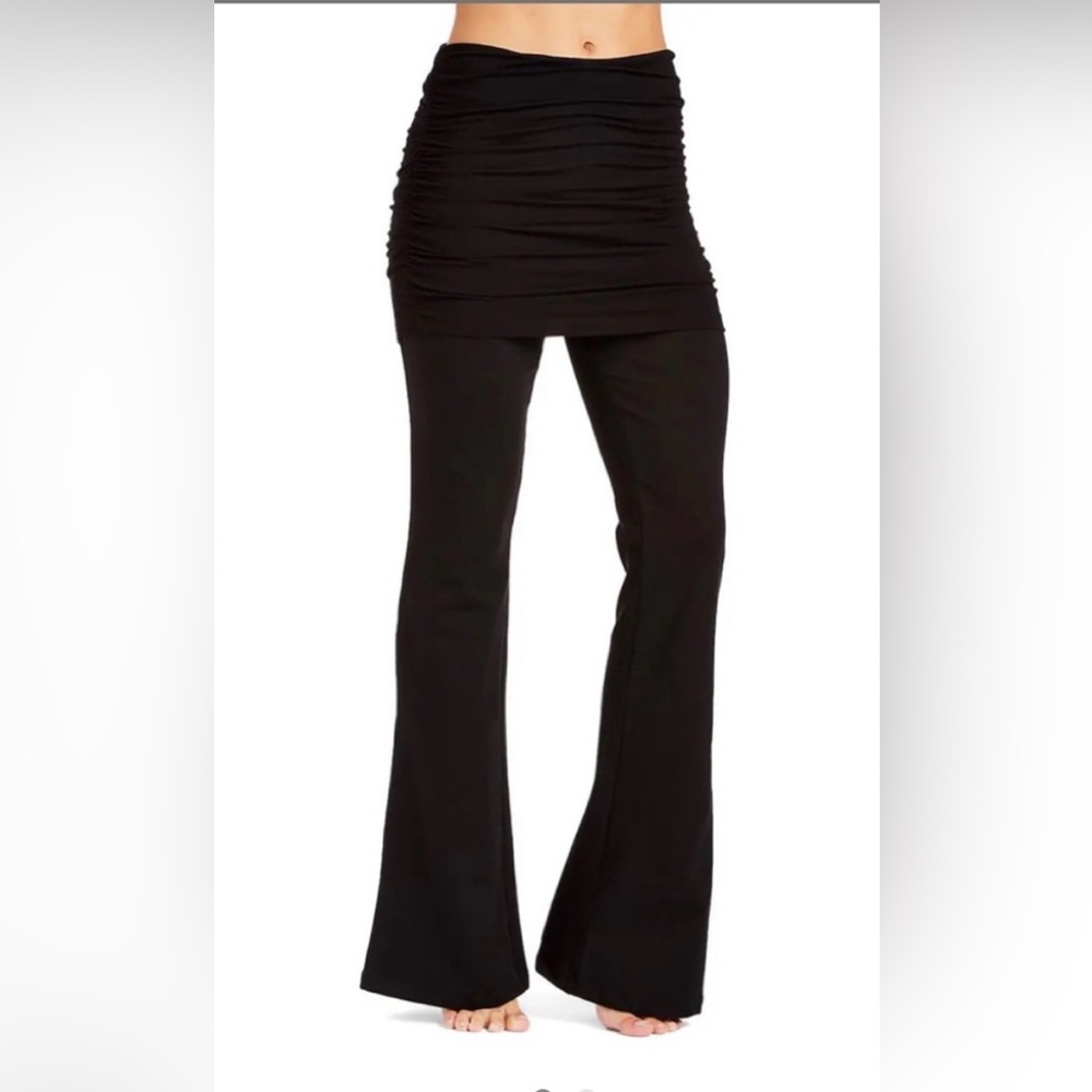 Black Flare Boot Cut/bell bottom skirt over pants